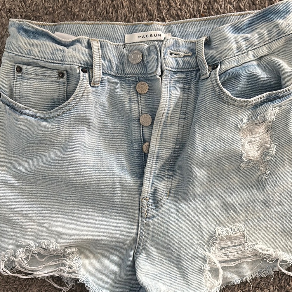 PacSun Light Wash Distressed Shorts